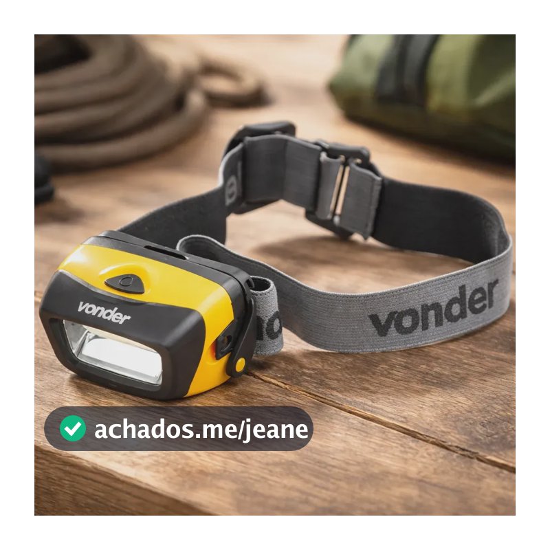 Lanterna P/ Cabeça Led Cob Lcv 120 80 75 120.000 Vonder Amarelo
