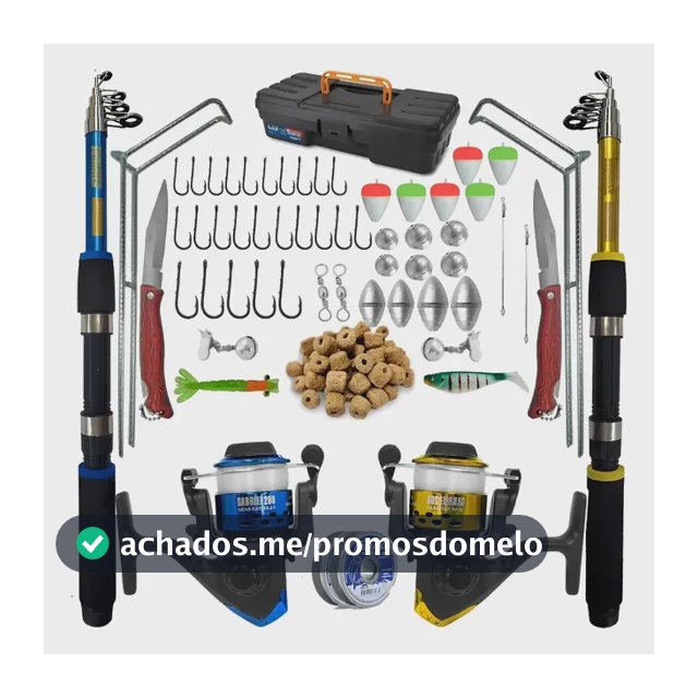Vara De Pesca Completa 2 Vara 2 Molinete E Itens Conforme Disponibilidade De Estoque