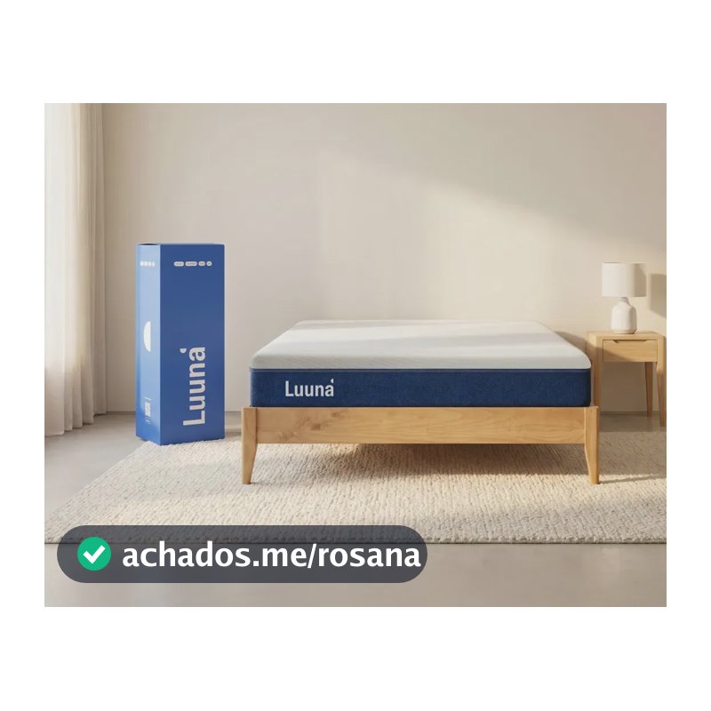 Colchão Queen Luuna Blue, Espuma 20 cm com Bloqueio de Movimento, 10 Anos de Garantia