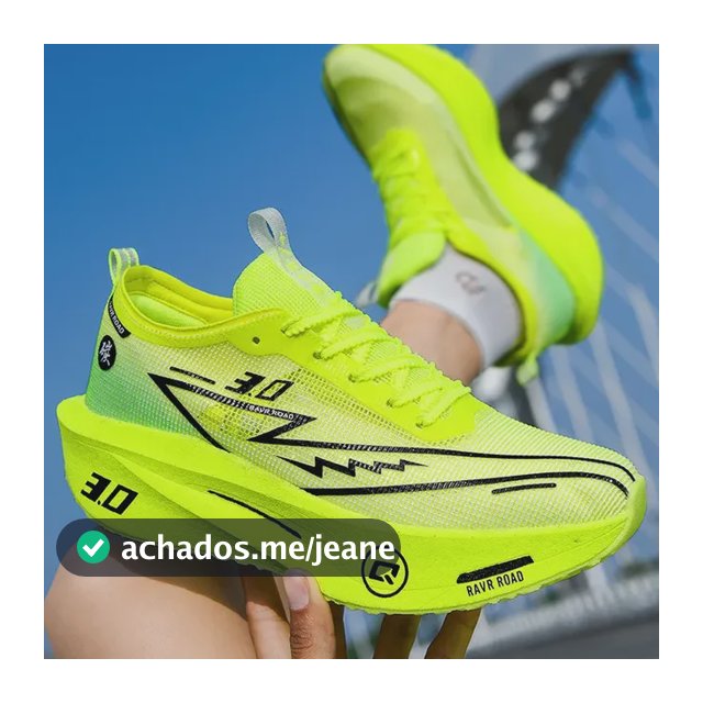 Tênis 3.0 Corrida Placa Carbono Amortecimento Azul-escuro 42 Verde Fluorescente 43