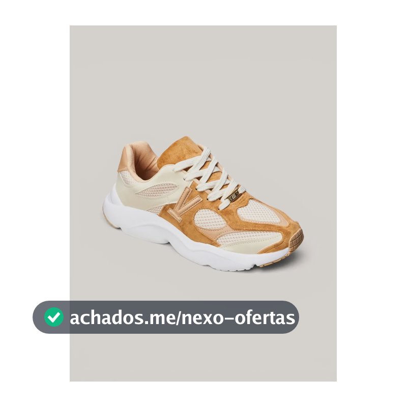 Tênis Casual Feminino Vizzano 1440-110 Marrom-claro Liso. 35 Br