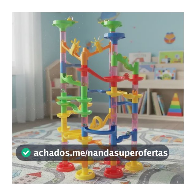 Pista De Corrida Para Bolinhas Rola Bola Labirinto De Montar 91 Peças - Colorido
