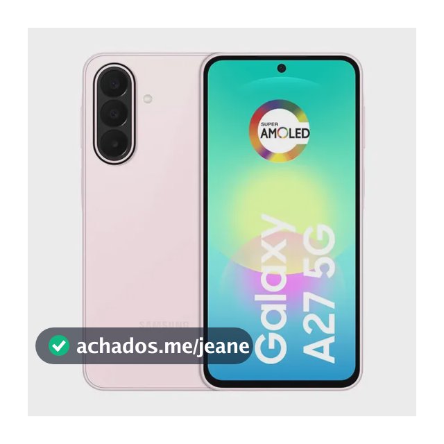 Smartphone Samsung Galaxy A27 5G 128GB 6GB, Super Amoled 6.7'', Câmera Tripla 50MP Selfie 12MP, 5000 mAh, Ip67, NFC, Dual Sim, Recursos IA - Rosa