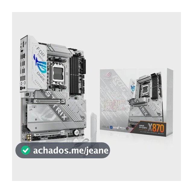 Placa Mãe Atx Amd Am5 Asus Rog Strix X870-a Wifi Ddr5 Branca Branco