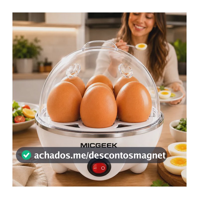 Cozedor De Ovos Automático Panela A Vapor Elétrica Legumes Elétrica Portátil Prático Rápido 7 Ovos Em 5min Micgeek