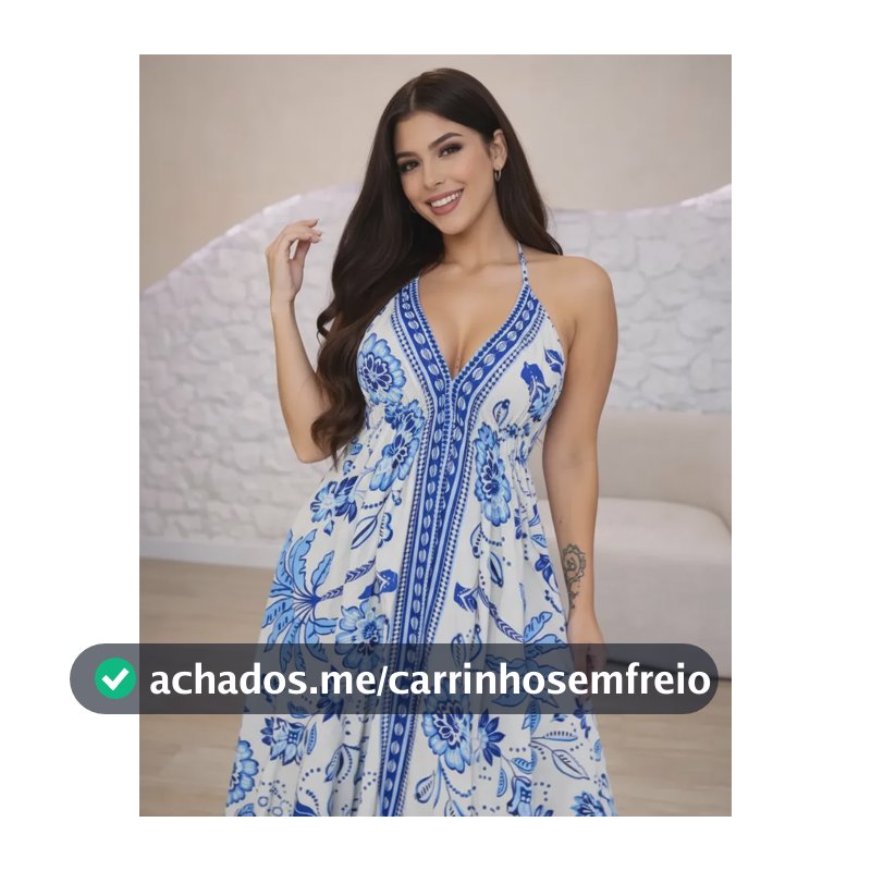Vestido Longo Indiano Frente Única Moda Feminina Chic Azul Único