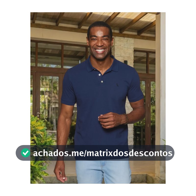 Camisa Polo Reserva Essence Básica Marinho Liso G