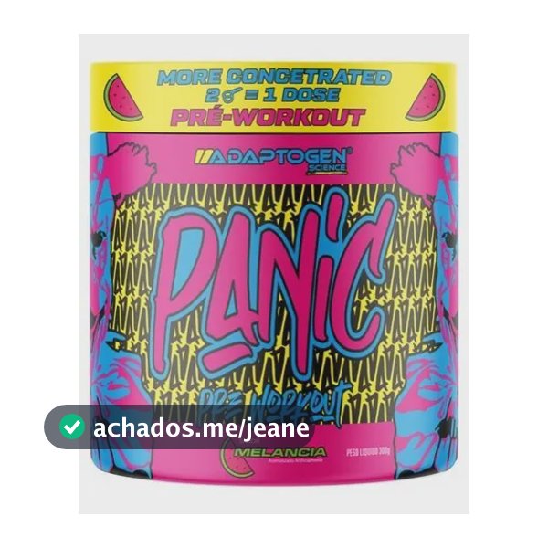 Pré Workout Panic 300g Concentrado Adaptogen Science Sabores Sabor Melancia