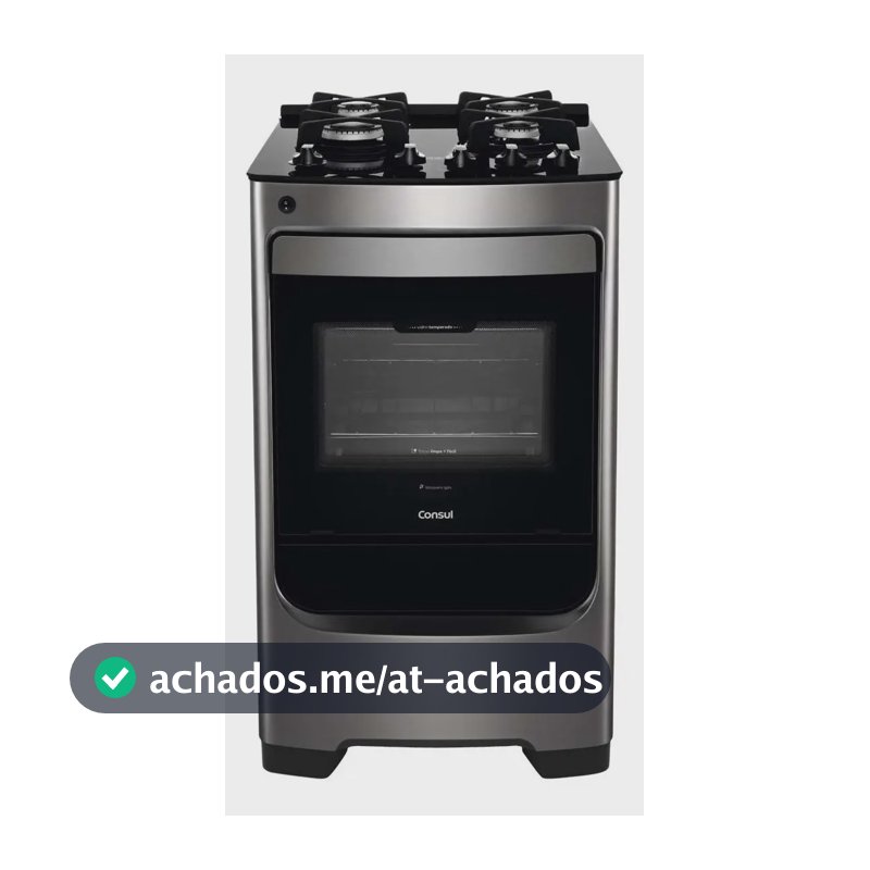 Fogão Consul 4 Bocas Inox Mesa de Vidro CFO4VAR