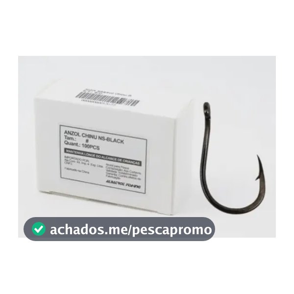 Anzol Chinu Black Nº 8 Albatroz Fishing 100 Peças Caixa Pesca