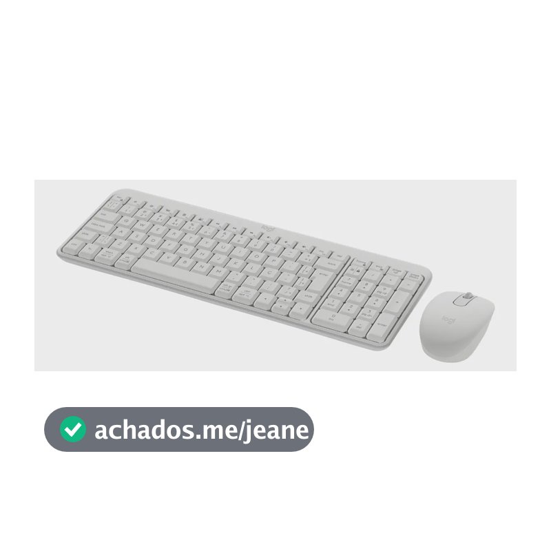 Kit Teclado E Mouse Sem Fio Logitech Mk250 Branco