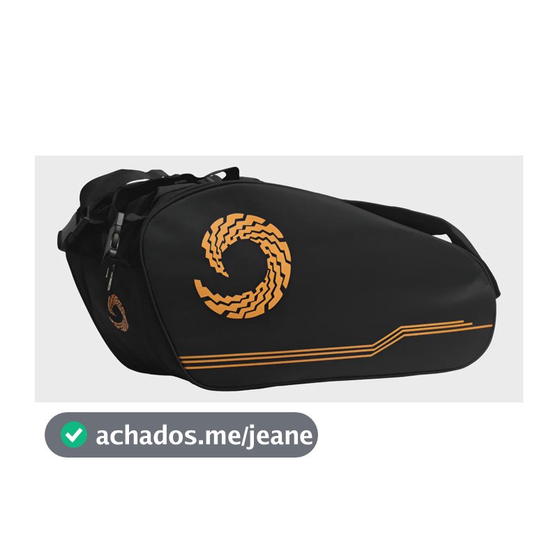 Raqueteira Padel E Beach Tennis Compass Preta E Laranja