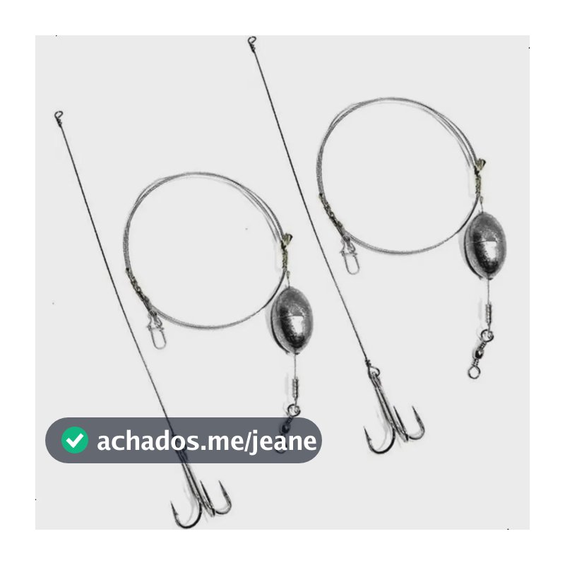 Kit 2 Chicote P/ Pesca De Espada Com Isca De Sardinha No Mar