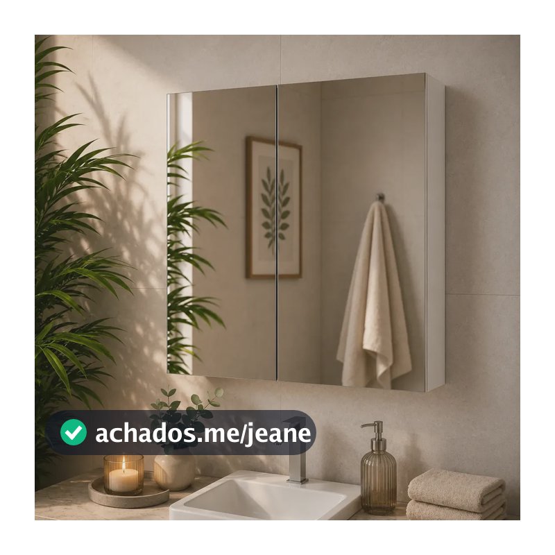 Espelheira De Banheiro Nature Estilare - 60cm Branca Pia Não Tem Móvel Branco Quantidade De Furos Para Torneira Sem Furos