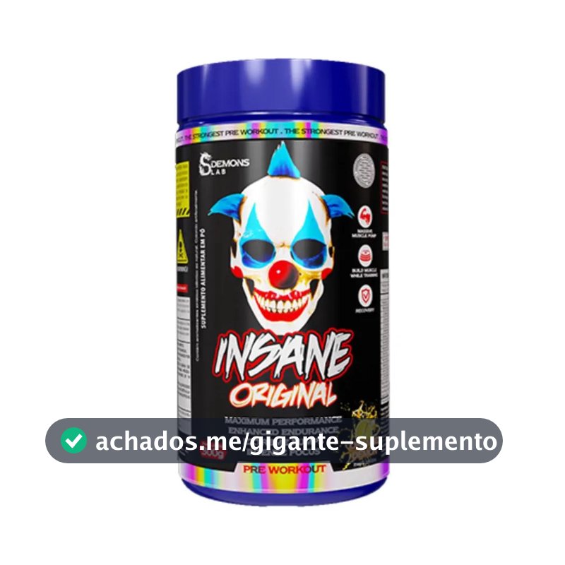 Pré Treino Demons Lab Insane Laranja 300g Nutricional Esportivo