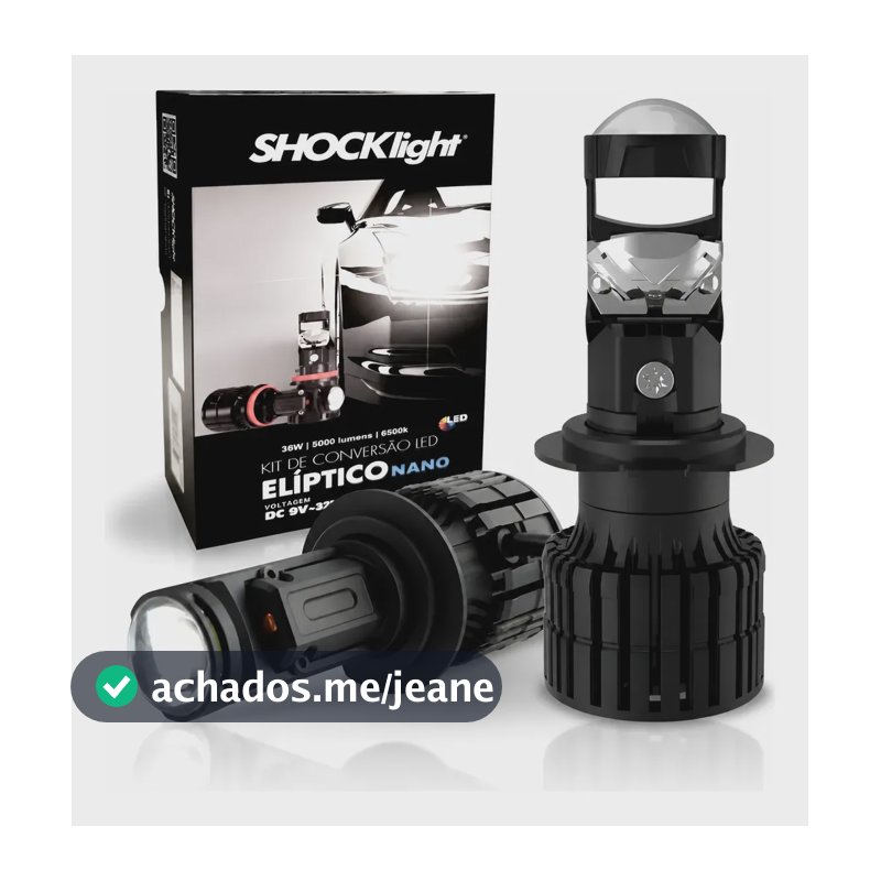 Par Ultra Led Shocklight Elíptico Nano 6500k 5.000lm 35w 12v H7
