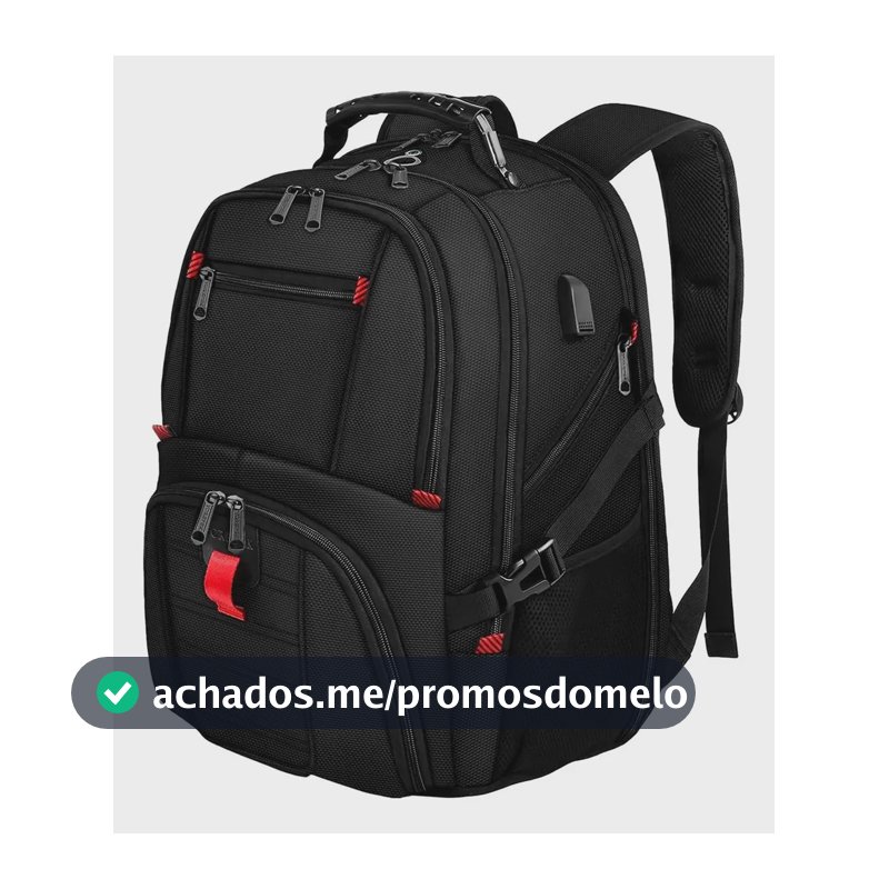 Mochila Notebook Masculina 17 Polegadas, Mochila Escolar Mochila Masculina 50l Grande Capacidade Para Viagem Adulto Trabalho Faculdade, Yorepek Preto Liso