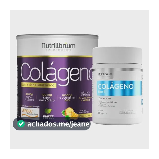 Colágeno Verisol Ácido Hialurônico 200g + Colágeno Tipo 2