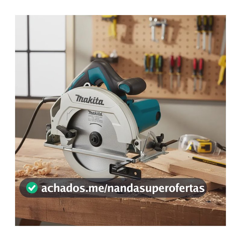 Serra Circular Para Madeira 7.1/4pol 1600w - Hs7010 Makita Cor Azul-turquesa