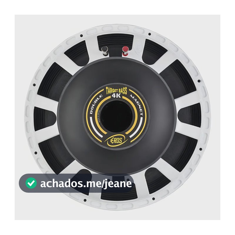 Woofer Eros Target Bass 4.0 de 15" com 2000W RMS e Cor Branca