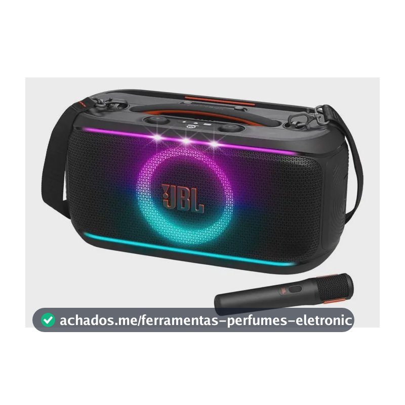 Caixa De Som Jbl Partybox On The Go 2 Preta Com Microfone