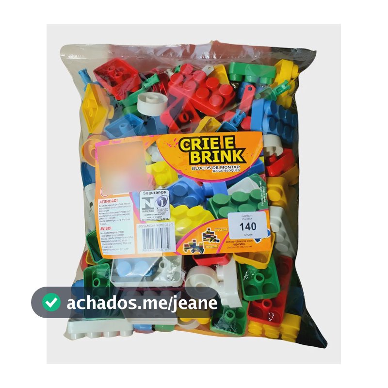 Blocos De Montar 140 Peças Brinquedo Educativo Peças Encaixe 140
