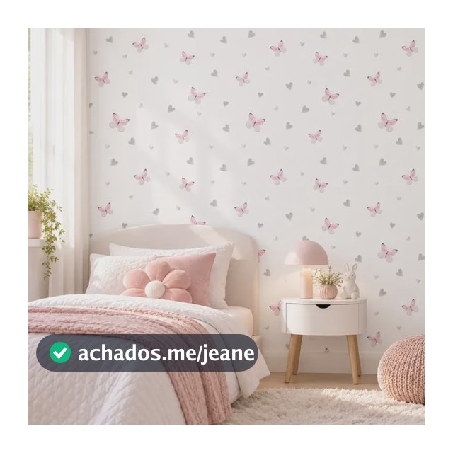 Papel De Parede Teen Adesivo Borboletas 2,7m