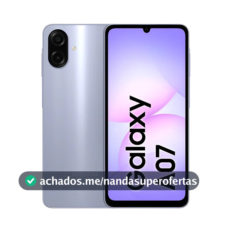 Celular Samsung Galaxy A07 256gb, 8gb, Câmera 50mp, Tela 6.7 , Proteção Ip54, Processador 6nm - Violeta
