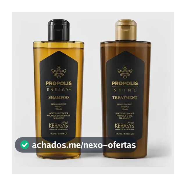 Kit Kerasys Shampoo Propóleo y Máscara Brillo 2x180ml Cabello Suave y Brillante