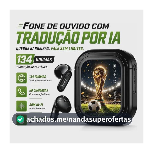 Htc Ne20 Fone Sem Fio In-ear Esportivo Tradutor Ai Tela Lcd