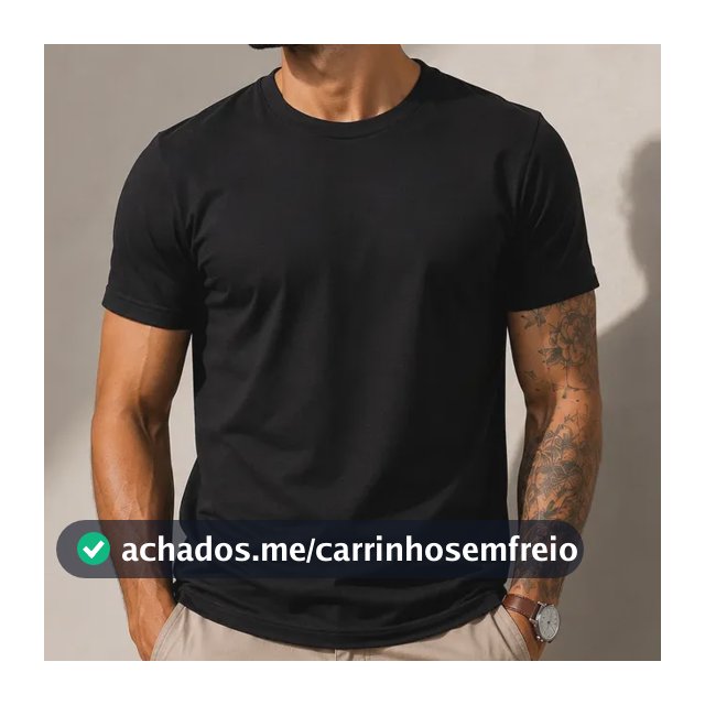 Camiseta Masculina Básica Premium 100% Algodão
