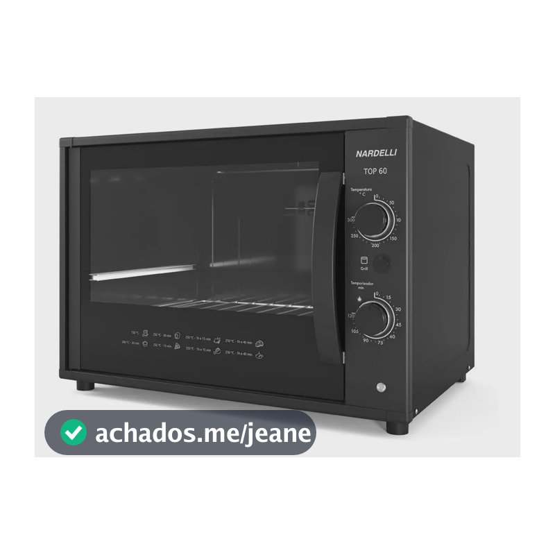 Forno Elétrico De Bancada 110v Nardelli Top60 60litros Black
