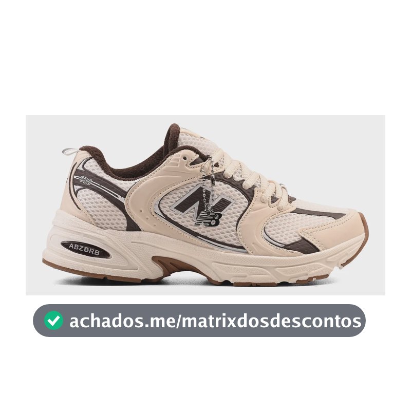 Tênis Feminino New Balance 530 Caminhada Macio Leve Oferta Off Brown 38,0 Br