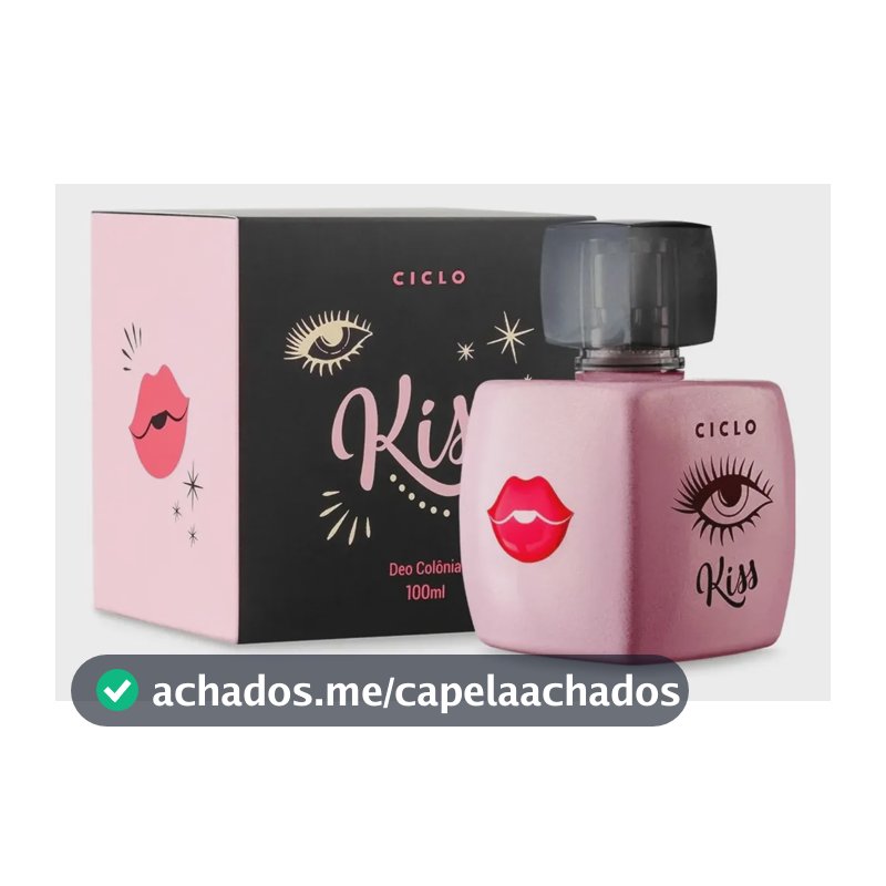 Perfume Deo Colônia Kiss Com Caixa Feminino 100ml Ciclo Cosméticos Presente