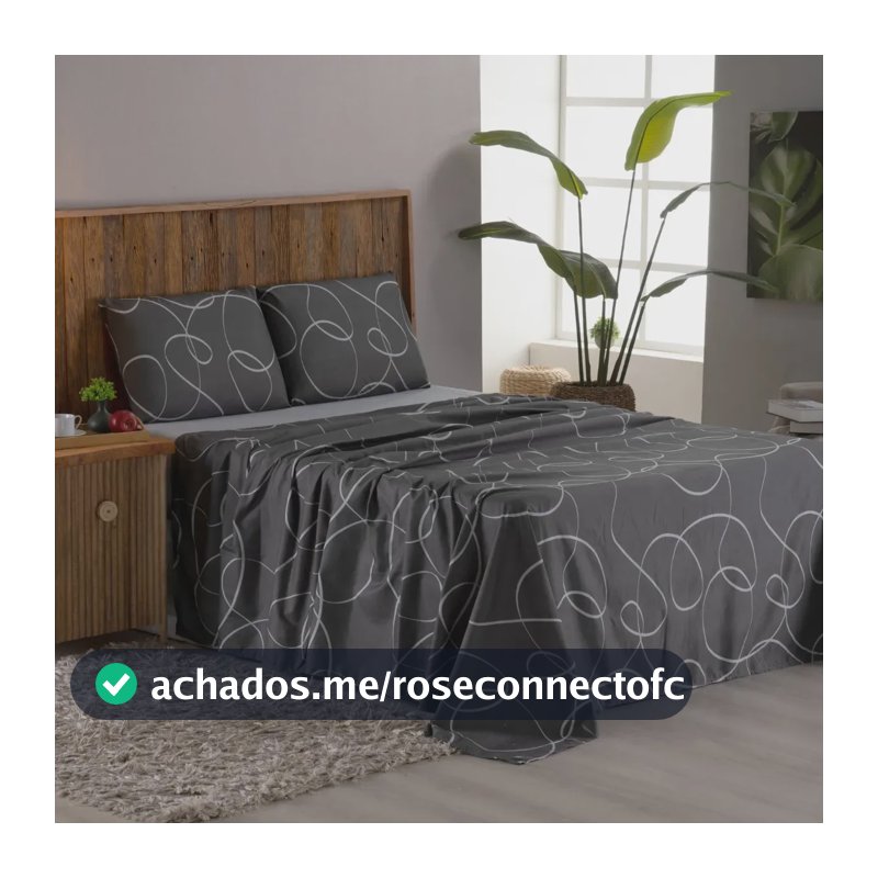 Jogo De Lençol Casal 4 Peças Micro Percal 400 Fios Estampado Cor Portioli