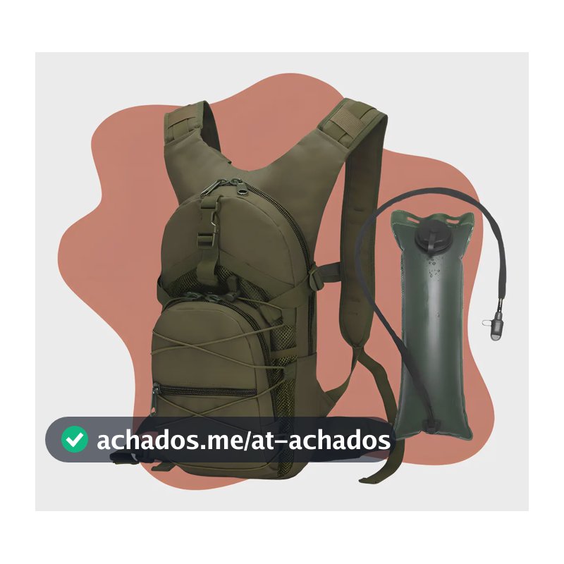 Mochila De Hidratação Bolsa De Agua 3 Litros Com Refil Incluso Bike Ciclismo Acampamento Corrida Trilha Caminhada Tumblr Cor Verde-escuro
