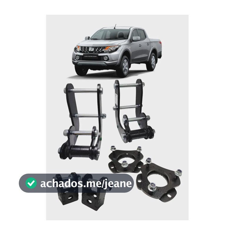 Kit Lift Completo Comfort Pickup Macia Todos Modelos 2 Pol Preto Triton 2008 Em Diante