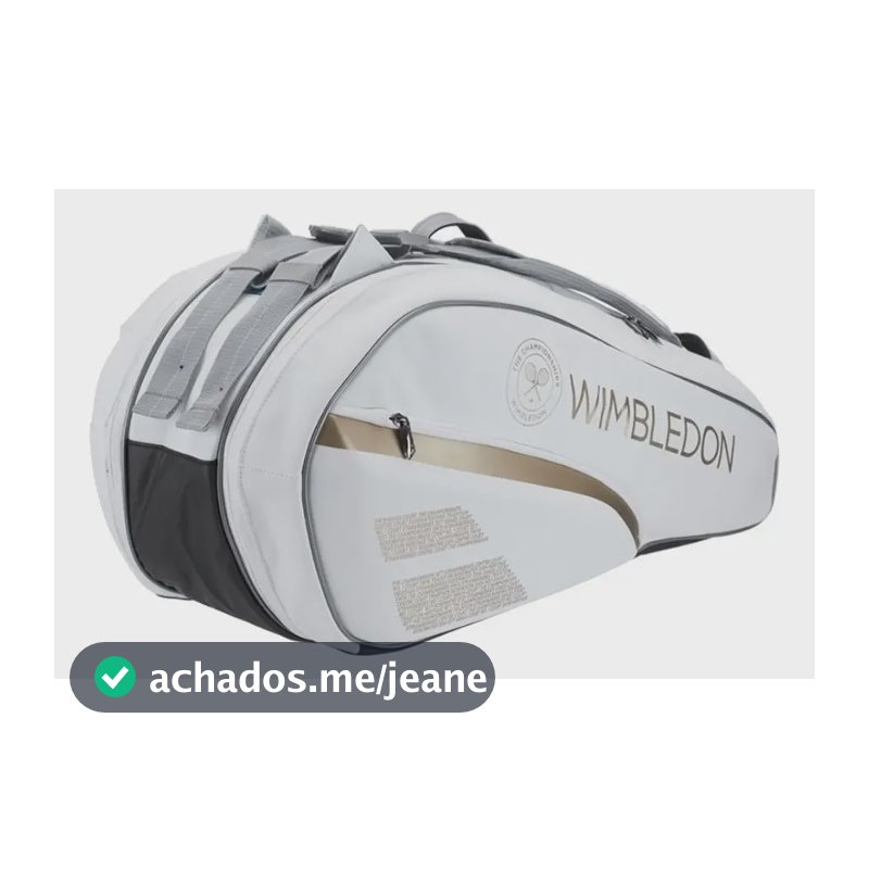 Raqueteira Babolat X6 Pure Wimbledon Edição Especial Branco-dourado