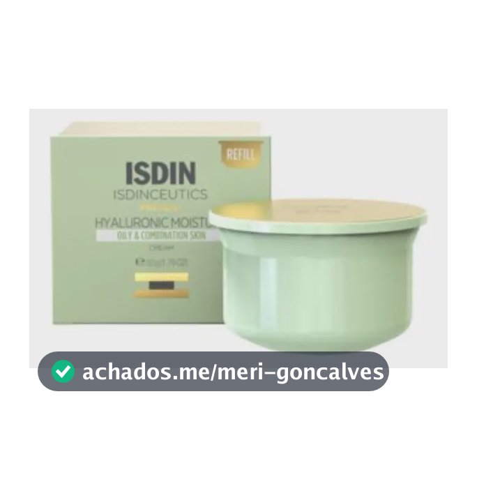 ISDIN Refil Creme Hidratante Anti-Idade para Pele Oleosa Isdinceutics Hyaluronic Moisture Oily Skin - 50g