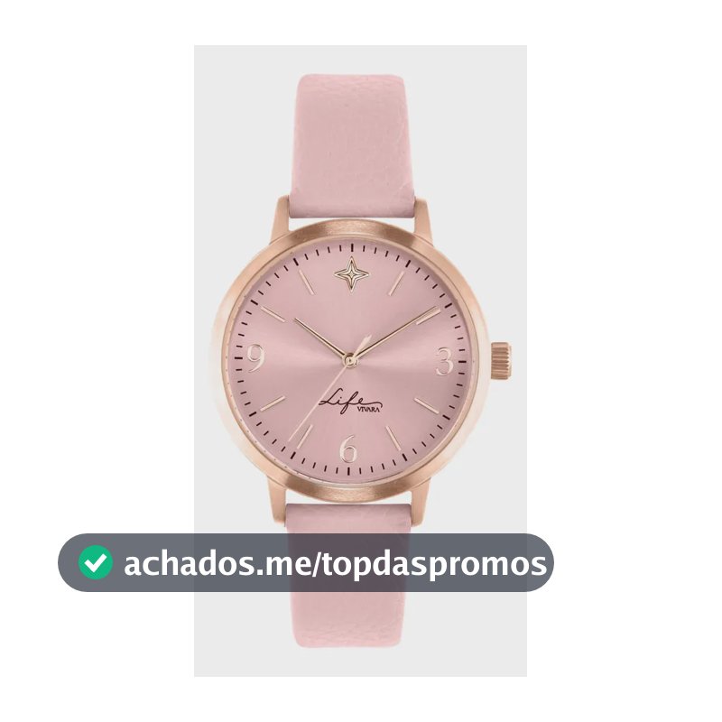 Relógio Life Realizações Feminino Couro Rosé Rosé