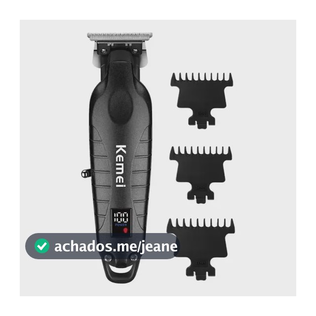 Máquina De Acabamento Sem Fio Kemei Km-2293 Precisão Laminas Preto 127/220v