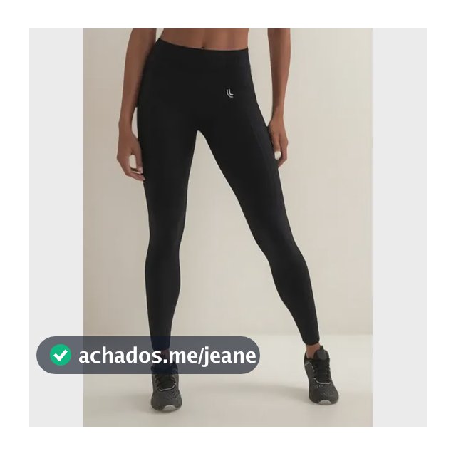 Calça Legging Lupo Fitness Cintura Alta Preta Sem Costura