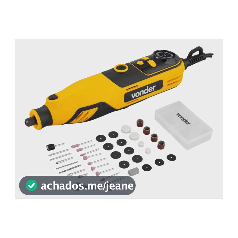 Micro Retífica Vonder + 40 Acessórios Mrv042 Mini Gravador 50 Hz / 60 Hz 130 W
