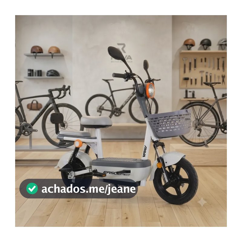 Bicicleta Eletrica Rava Er600 Autopropelido 32km/h Scooter Branco Unico