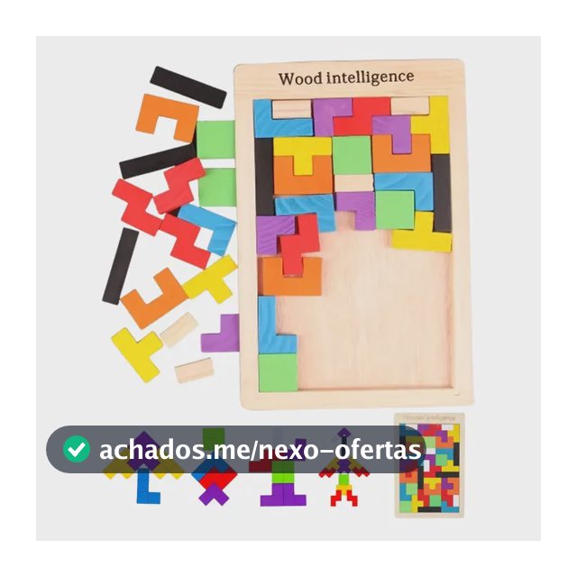 Tetris Jogo Quebra Cabeça Infantil 3d Peças Madeira Puzzle
