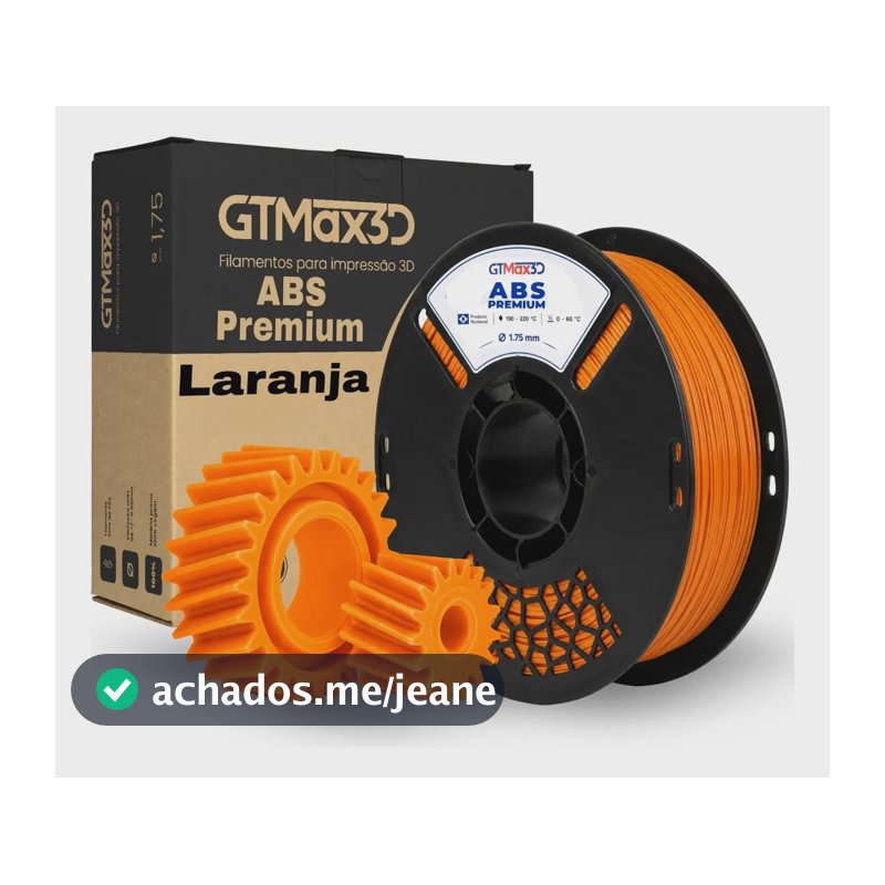 Filamento Abs Premium 1kg 1,75mm Impressão 3d Várias Cores Laranja