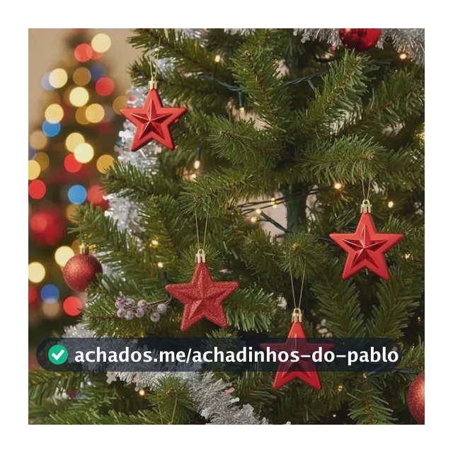 Kit 4 Estrela Vermelha 7 Cm Pendurar Enfeite  Árvore Natal