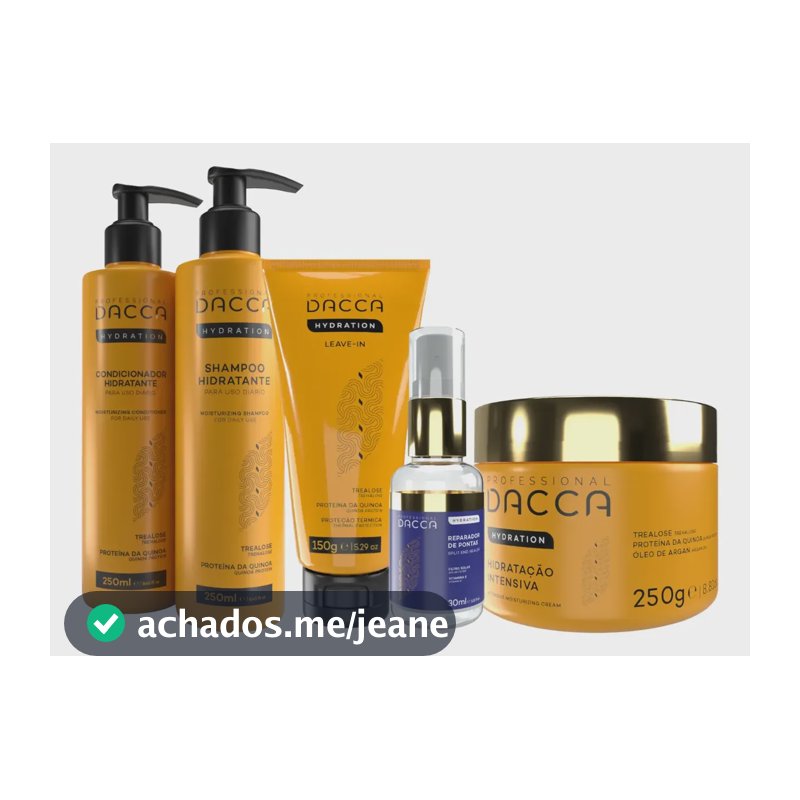 Kit Hidratação Completa Capilar + Óleo De Cabelo Dacca