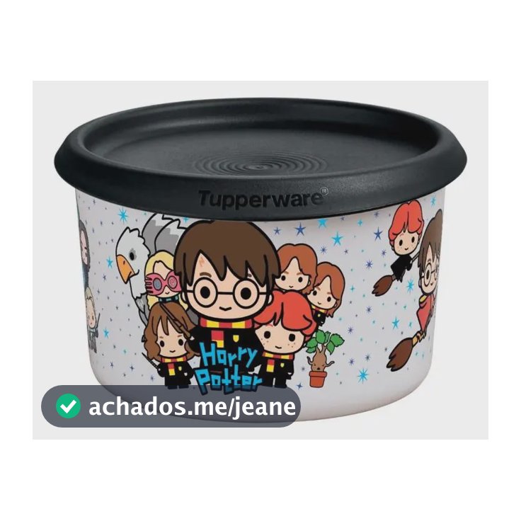 Pote Tupperware Mini Instantânea Mágica Harry Potter 575ml Colorido