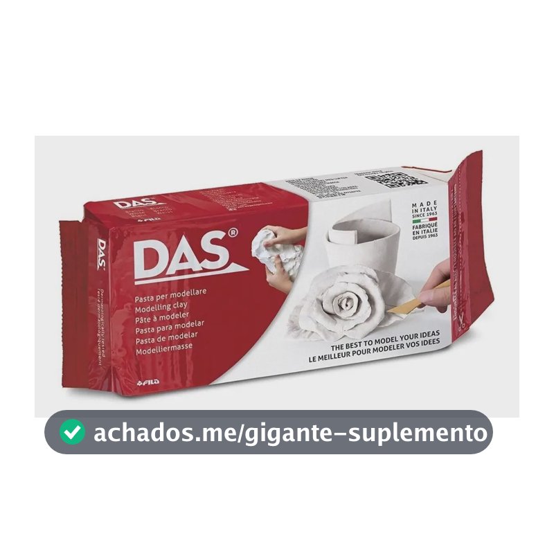 Massa De Modelar E Escultura De Cerâmica Fria Polar 1kg - Das White pasta